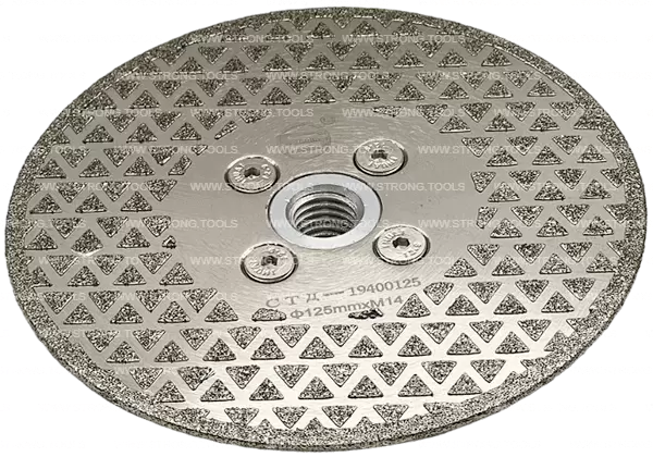 Алмазный диск с фланцем 125*М14 (гальванический) Strong СТД-19400125 - интернет-магазин «Стронг Инструмент» город Ростов-на-Дону