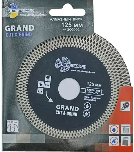 Алмазный диск 125*22.23*25*1.7мм Grand Cut & Grind Trio-Diamond GCG002 - интернет-магазин «Стронг Инструмент» город Ростов-на-Дону