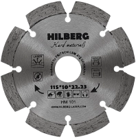 Алмазный диск по железобетону 115*22.23*10*2.0мм Hard Materials Laser Hilberg HM101