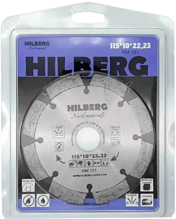 Алмазный диск по железобетону 115*22.23*10*2.0мм Hard Materials Laser Hilberg HM101 - интернет-магазин «Стронг Инструмент» город Ростов-на-Дону