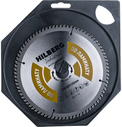 Пильный диск по ламинату 216*30*Т80 Industrial Hilberg HL216 - интернет-магазин «Стронг Инструмент» город Ростов-на-Дону