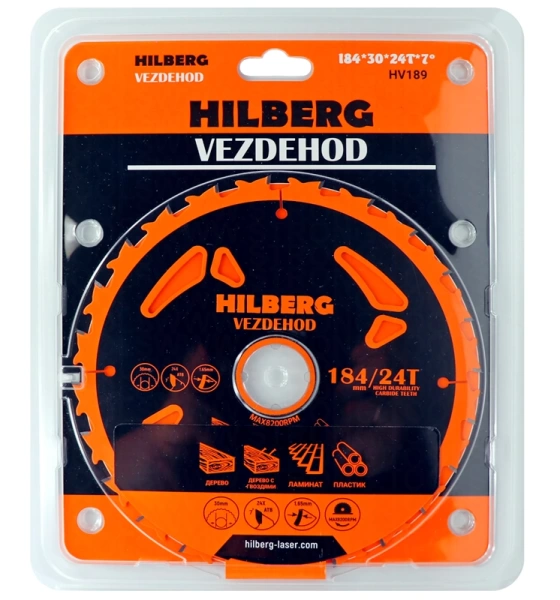 Универсальный пильный диск 184*30*24Т Vezdehod Hilberg HV189 - интернет-магазин «Стронг Инструмент» город Ростов-на-Дону