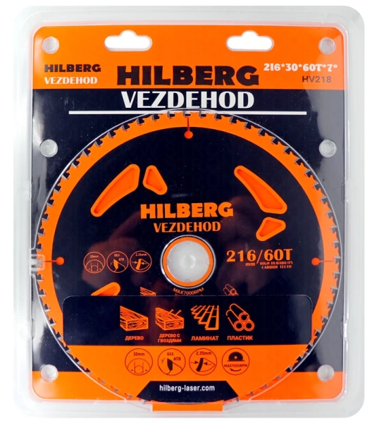 Универсальный пильный диск 216*30*60Т Vezdehod Hilberg HV218 - интернет-магазин «Стронг Инструмент» город Ростов-на-Дону