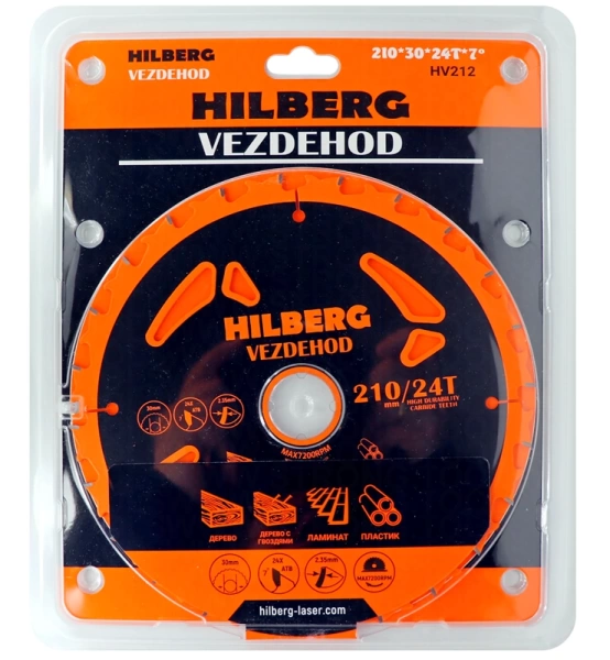 Универсальный пильный диск 210*30*24Т Vezdehod Hilberg HV212 - интернет-магазин «Стронг Инструмент» город Ростов-на-Дону